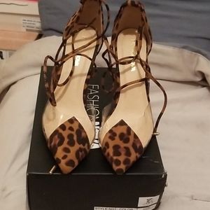 Leopard Tie-up Shoes